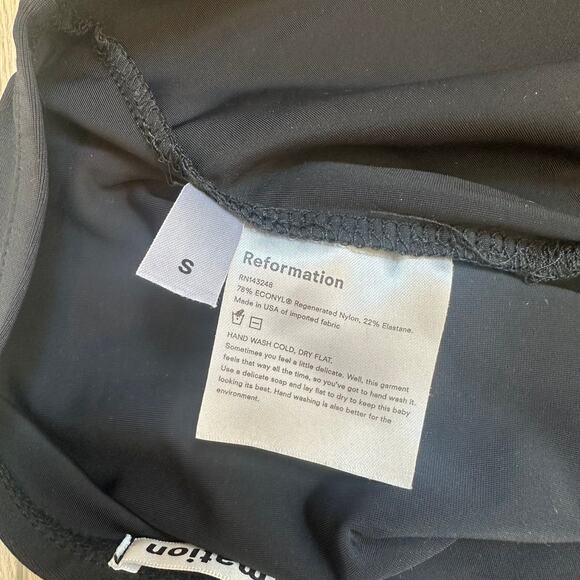 Reformation Skye black nylon blend ankle length high waisted leggings small - Picture 4 of 4